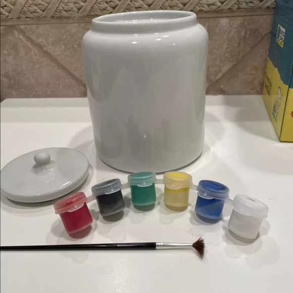 CANISTER COOKIE JAR DECORATE ARTS & Crafts kitchen treat Xmas activity kit paint - Picture 2 of 15